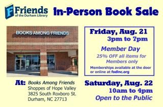 Friends of the Durham Library In-Person Book Sale