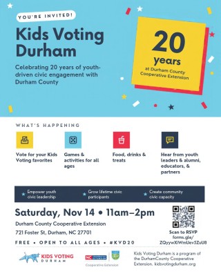 Kids Voting Durham 20th Anniversary