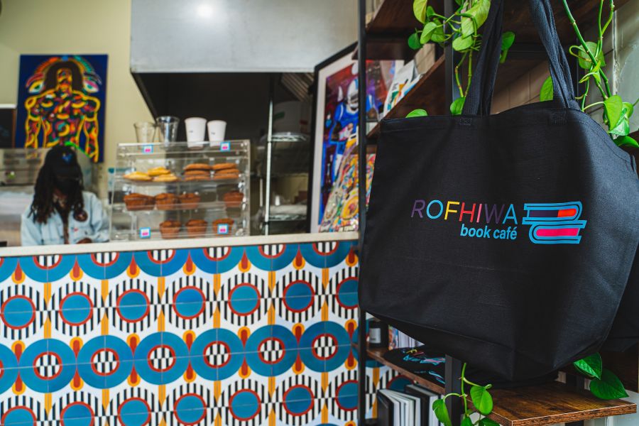 Rofhiwa Book Café is a welcoming spot to sit and talk over a coffee or pick out a great book by a Black author.