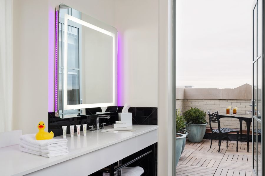 Durham's 21c Museum Hotel avoids single-use plastics throughout the property.