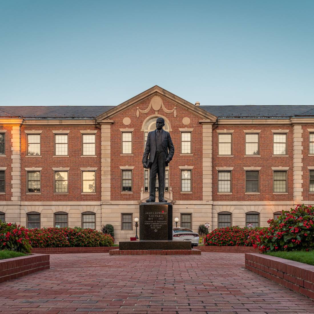 Dr. James E. Shepard Statue on the campus of North Carolina Central University.