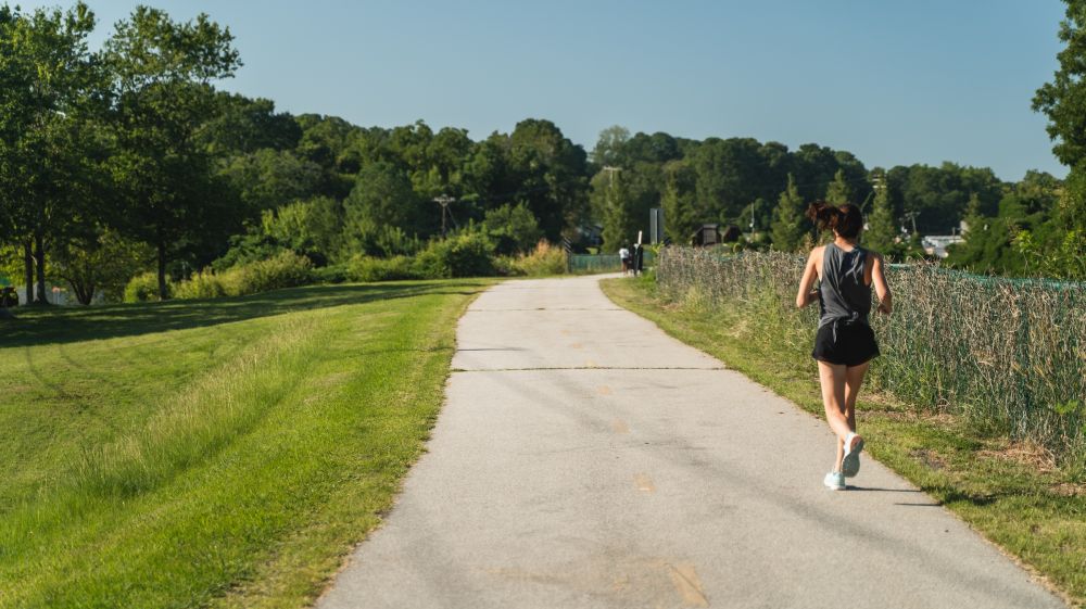 Runner on the American Tobacco Trail
