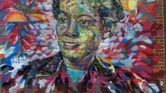 "Pauli Murray Roots and Soul" mural by Brett Cook
