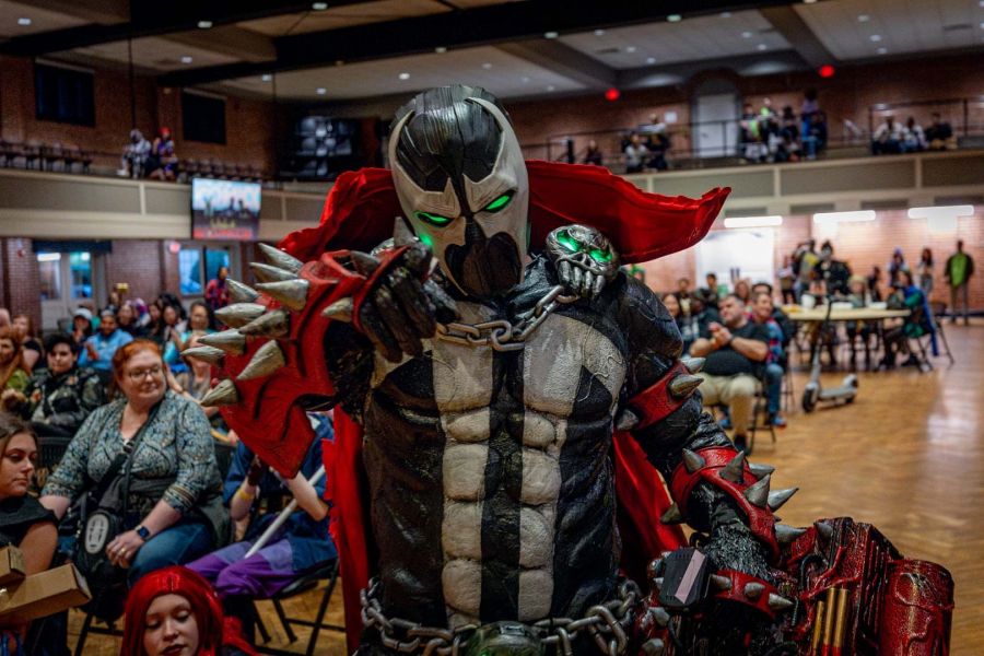 An attendee poses in costume at NC Comicon in Durham, NC
