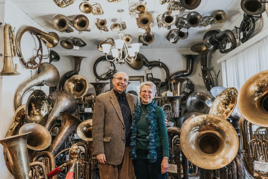 The Vincent and Ethel Simonetti Historic Tuba Collection.