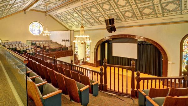 View of stage from seats